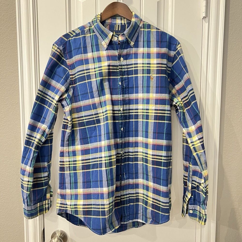 Ralph Lauren Polo Long Sleeve Men's Button Front Shirt M, Medium